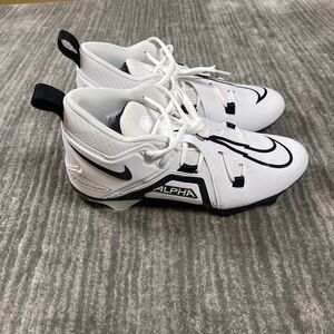 Nike Alpha Menace Pro 3 Football Cleats Shoes Mens Size 10 White Black New